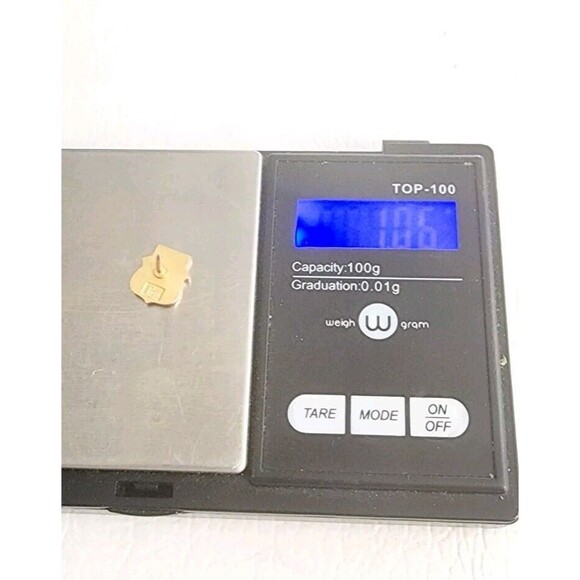 VINTAGE PHILLIPS 66 SERVICE PIN 1OK GOLD  1.06g 11mm - Picture 6 of 6